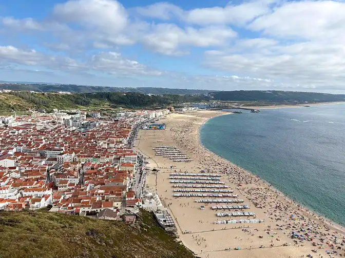 Praia da Nazaré vista do Sítio