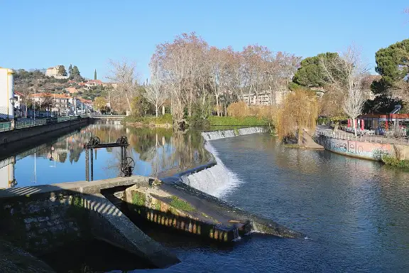 Parque do Mouchão junto ao Rio Nabão em Tomar